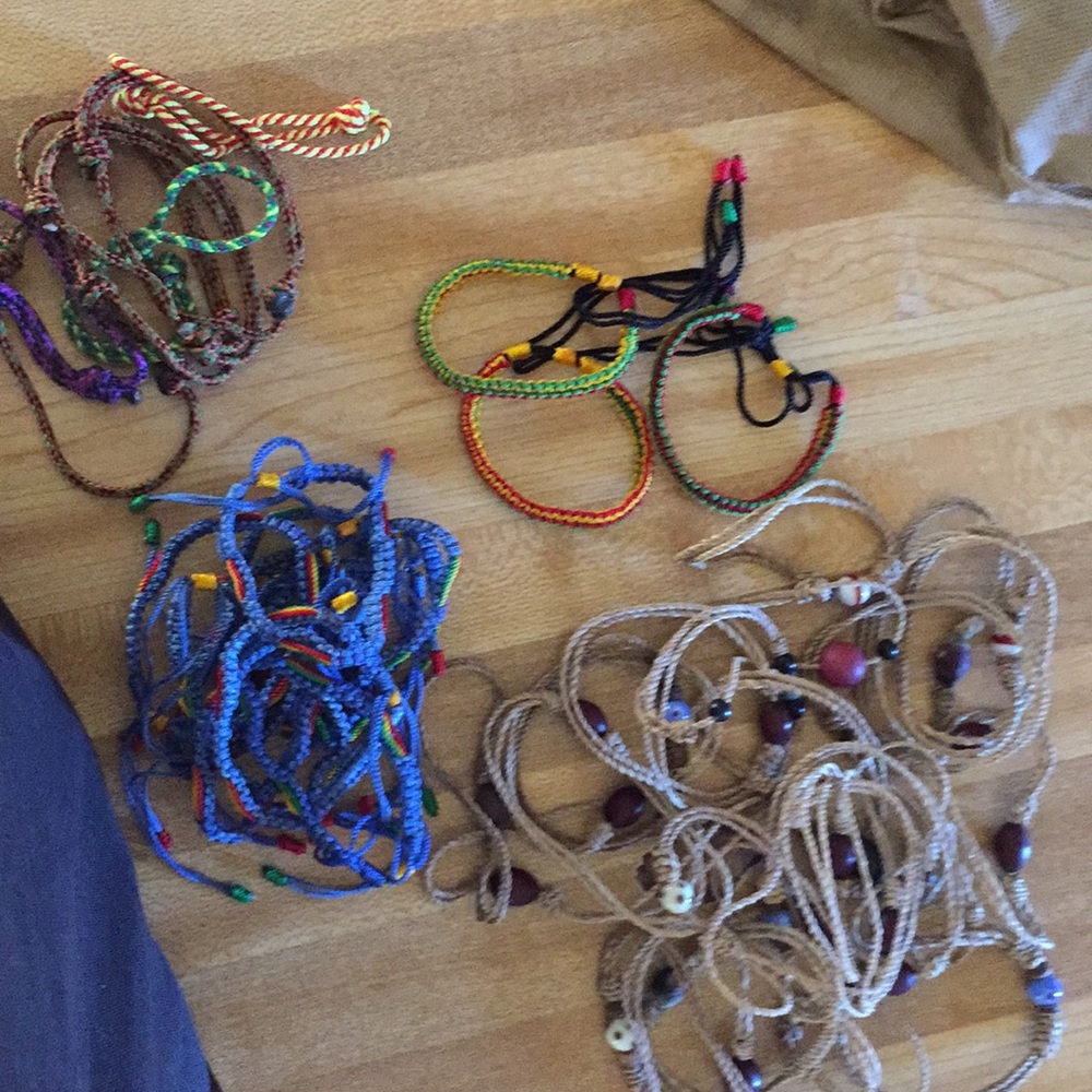 Hemp and cording bracelets